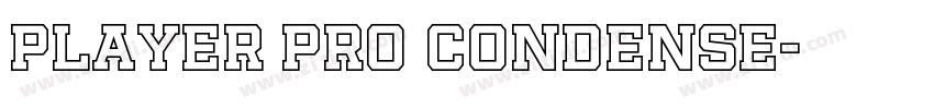 Player Pro Condense字体转换